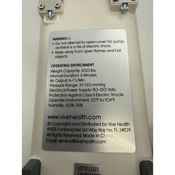 Vive Alternating Air Pressure Mattress Pad - The Original Bed Sore Prevention - Picture 15 of 16